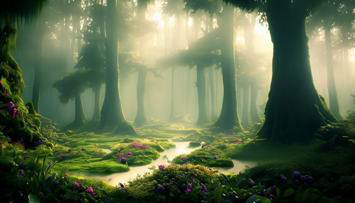 a muted wonderland forest